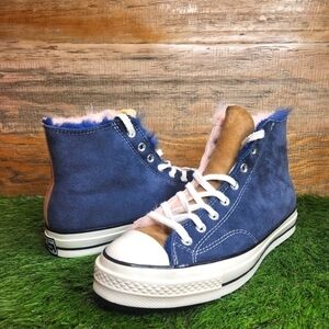 New Converse Tri Panel x Chuck 70 Hi 'Navy Blue/Baby Pink' 166319C